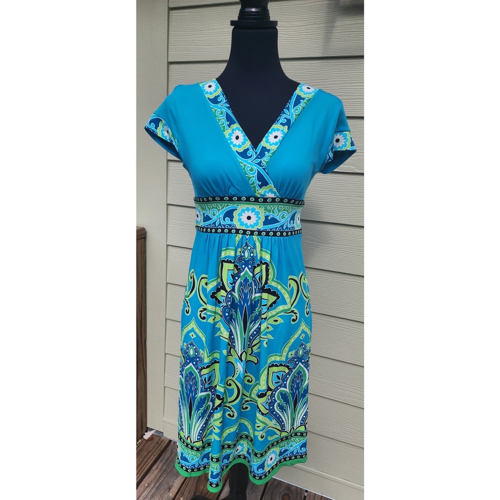 London Times Multi Color Dress Womens Size 6